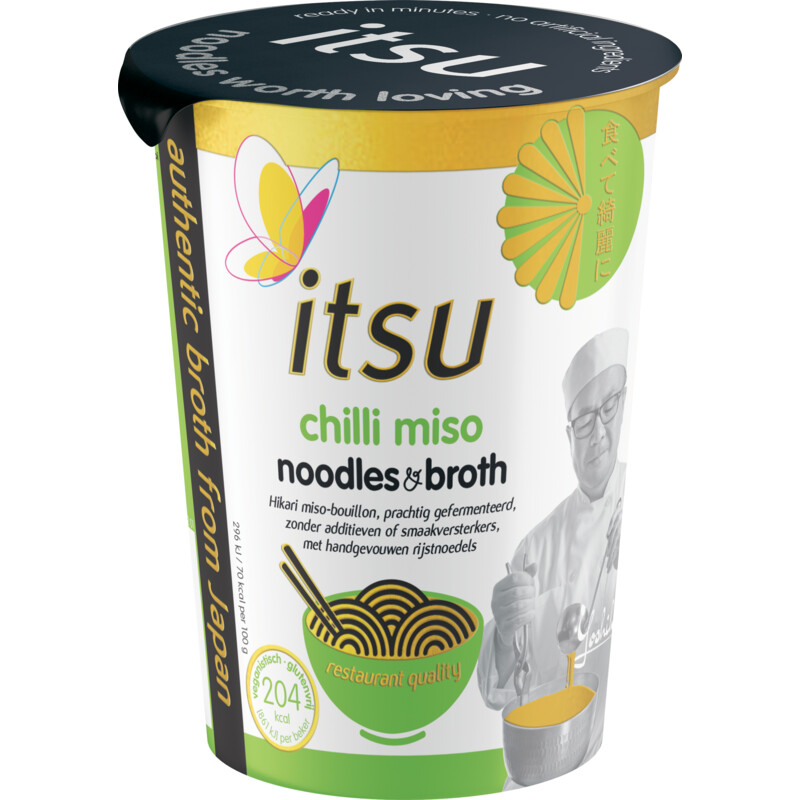 Een afbeelding van Itsu Noodles & broth chilli miso