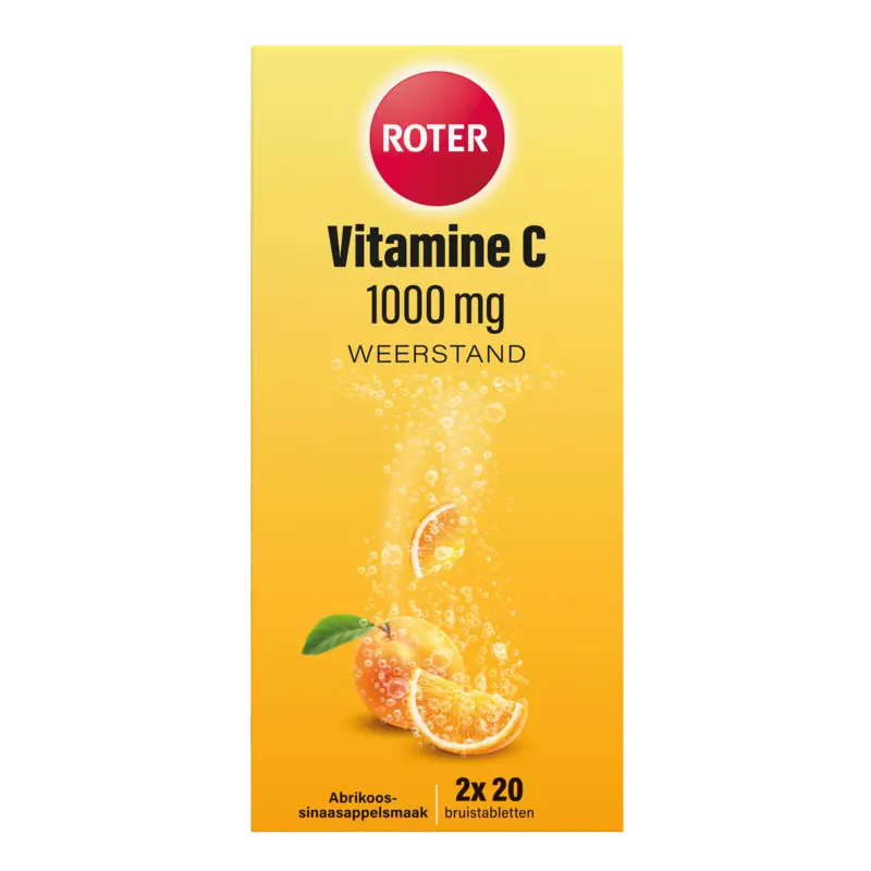 Vitamine C bruistabletten abrikoos-sinaasappel