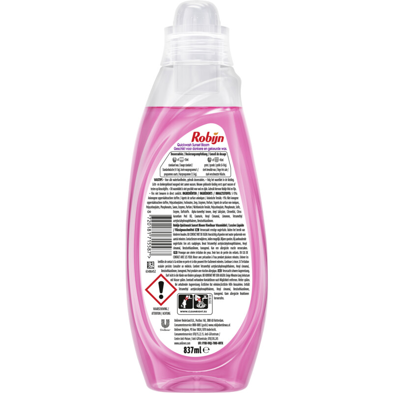 Een afbeelding van Robijn Quickwash sunset bloom wasmiddel