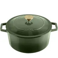 Lifegoods Cast iron rasserole 26cm 5,7 liter groen