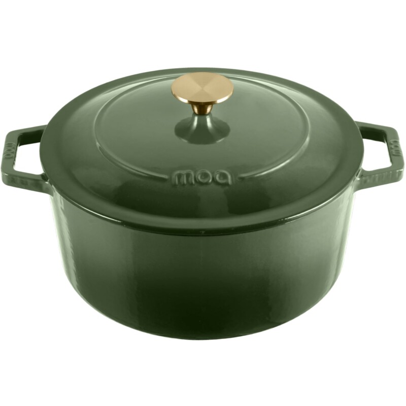 Een afbeelding van Lifegoods Cast iron rasserole 26cm 5,7 liter groen