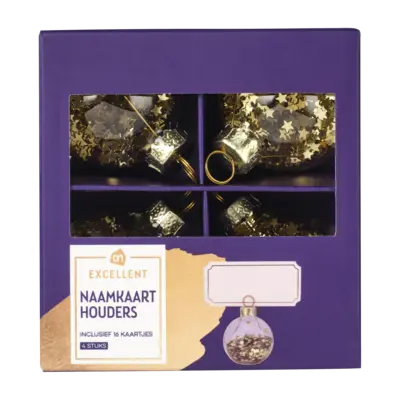 pdp-image-AH Excellent Naamkaarthouder kerstbal glitter