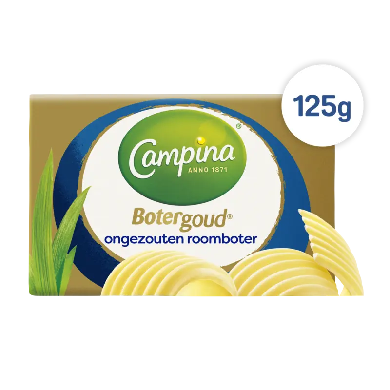 Campina Botergoud ongezouten roomboter