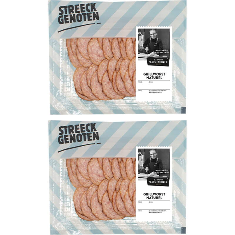Een afbeelding van Streeckgenoten Grillworst naturel 2-pack