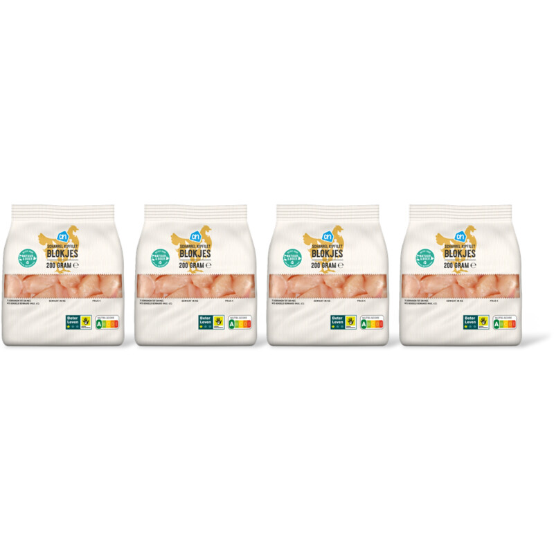 AH Scharrel kipfilet blokjes 4-pack