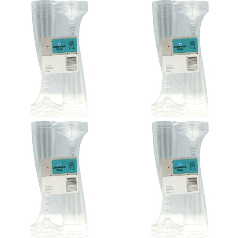 Een afbeelding van AH Champagneglas plastic 4-pack