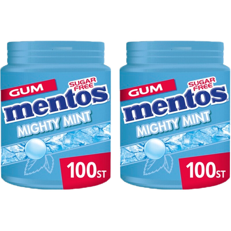 Een afbeelding van Mentos Gum Mighty Mint 2-pack