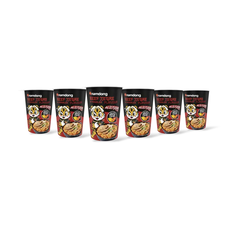 Beef jjigae k-noodles flavour cup 6-pack