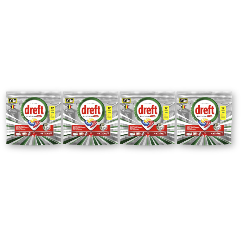Dreft Platinum plus vaatwastabletten 6x 4-pack