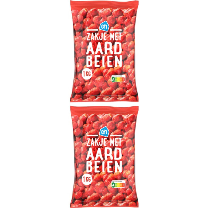 Een afbeelding van AH Zakje met aardbeien 2-pack