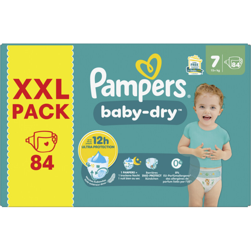 Een afbeelding van Pampers Baby-dry luiers XXL pack maat 7