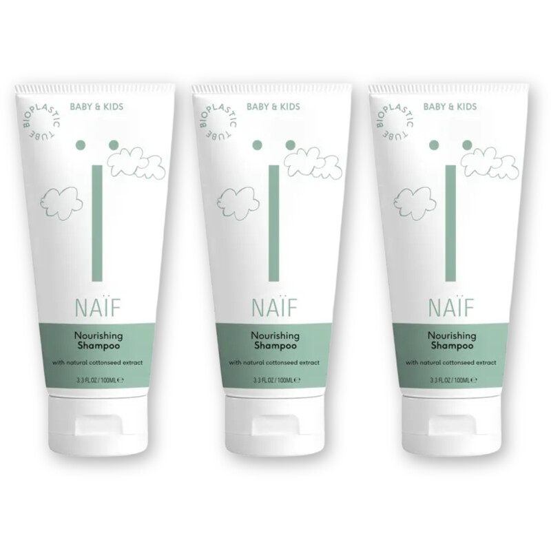 Naïf Baby & kids nourishing shampoo 3-pack