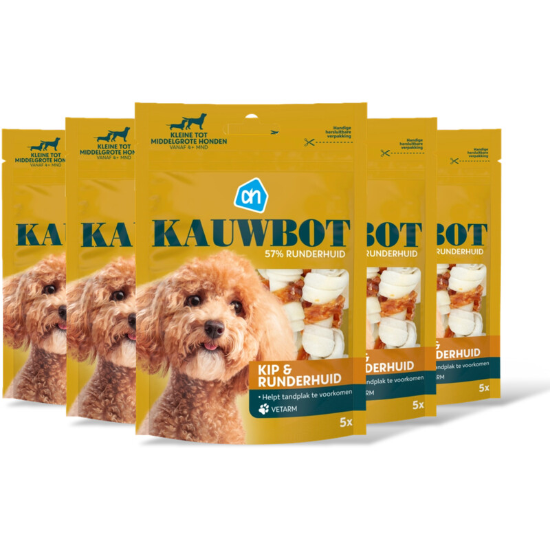 AH Kauwbot voor kleine- middelgrte hond 5pk