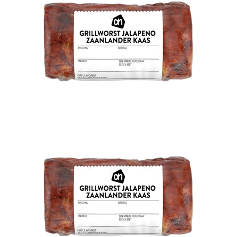 Een afbeelding van AH Grillworst jalapeno Zaanlander 2-pack