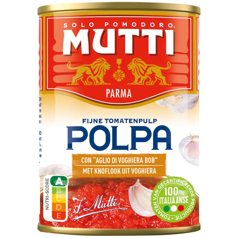 Polpa fijne tomatenpulp met knoflook