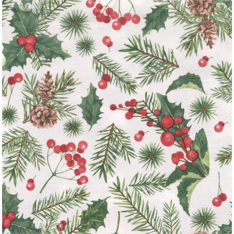 Een afbeelding van AH Excellent Servet hulst allover 24x24cm