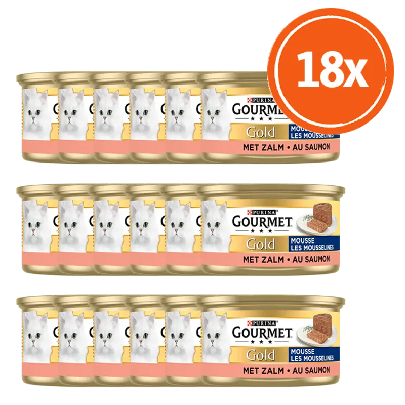 Gold mousse met zalm 18-pack
