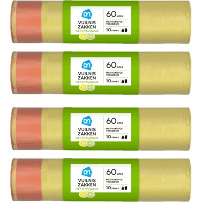 pdp-image-AH Vuilniszakken trekband 60l citrus 4-pack