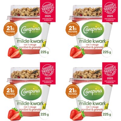 pdp-image-Campina kwark aardbei & granola 4-pack