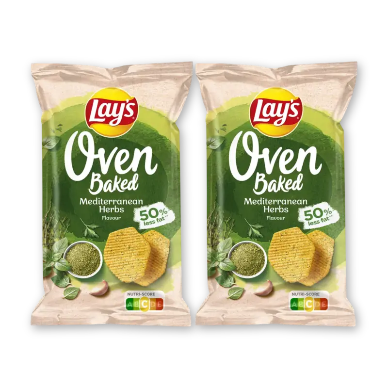 Lay's Oven baked mediterranean herbs 2-pack