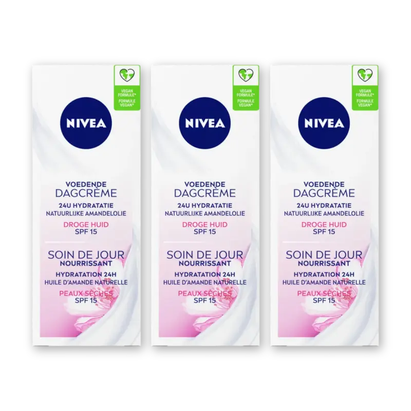 NIVEA Voedende dagcreme spf15 droge huid 3-pck