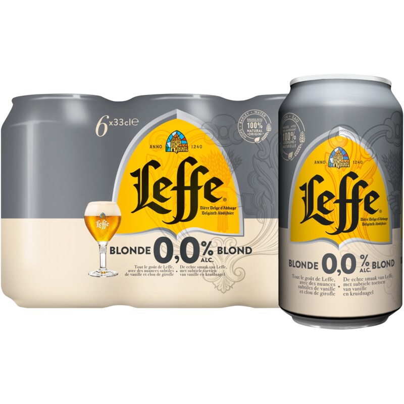 Een afbeelding van Leffe Blond 0.0% abdijbier 6-pack