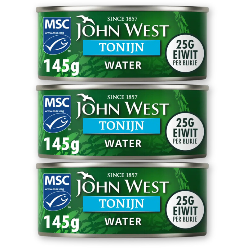John West Tonijnstukken in water 3-pack