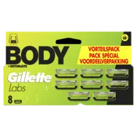 Gillette Labs body + intimate 8 navulmesjes