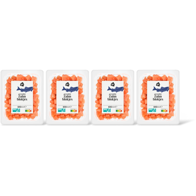 AH Gerookte zalmblokjes 4-pack