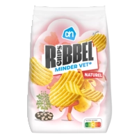 AH Ribbelchips naturel minder vet