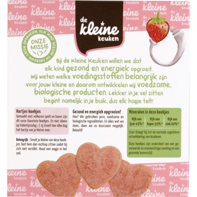 pdp-image-De Kleine Keuken Biologische hartjes koekjes aardbei 18m+