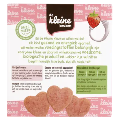 pdp-image-De Kleine Keuken Biologische hartjes koekjes aardbei 18m+