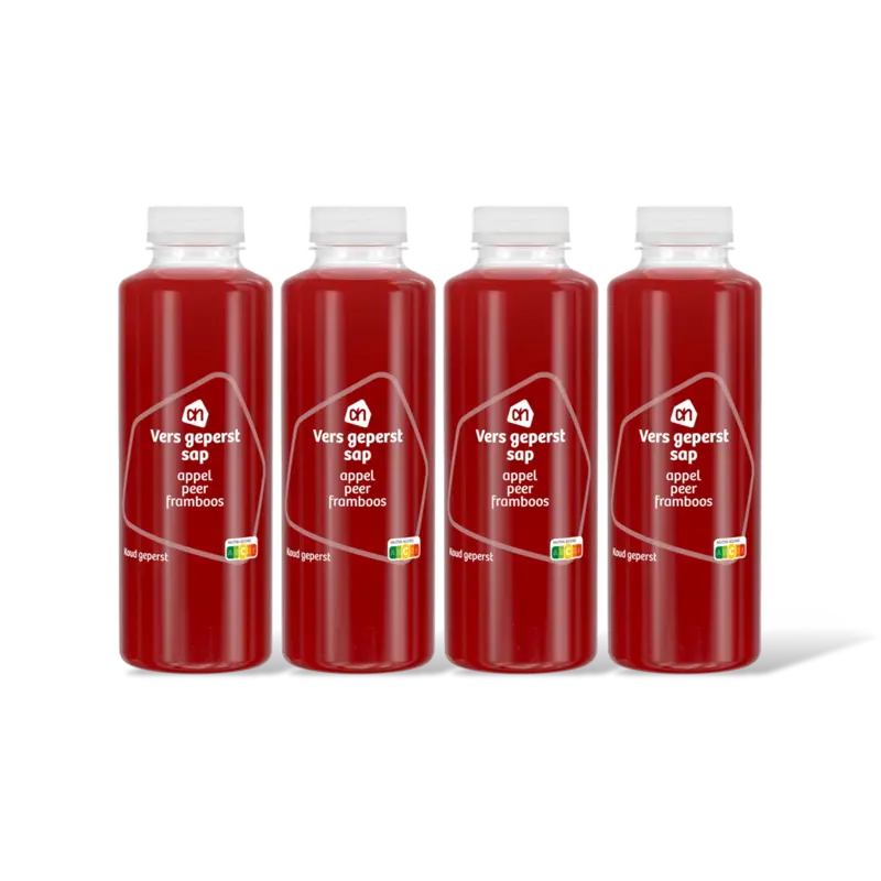 AH Vers geperst sap appel peer framboos 4pk
