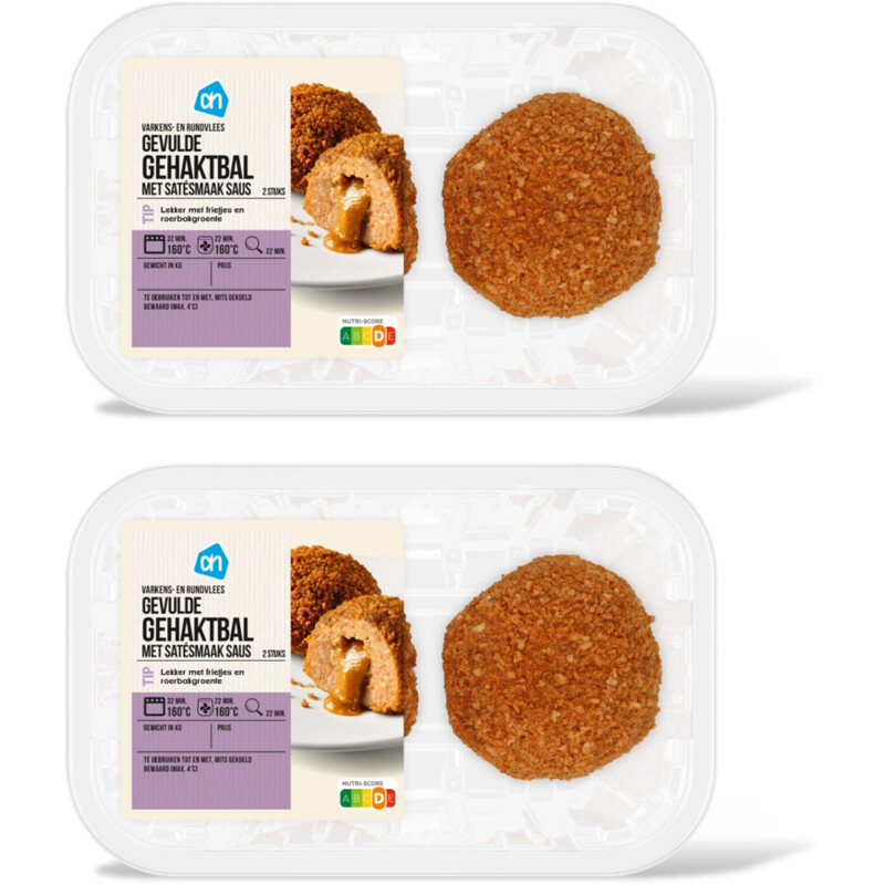 AH Gevulde gehaktballen met satesmaak 2-pck