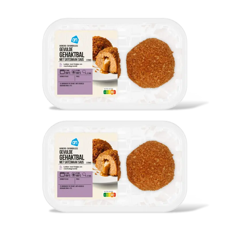 Gevulde gehaktballen met satesmaak 2-pck