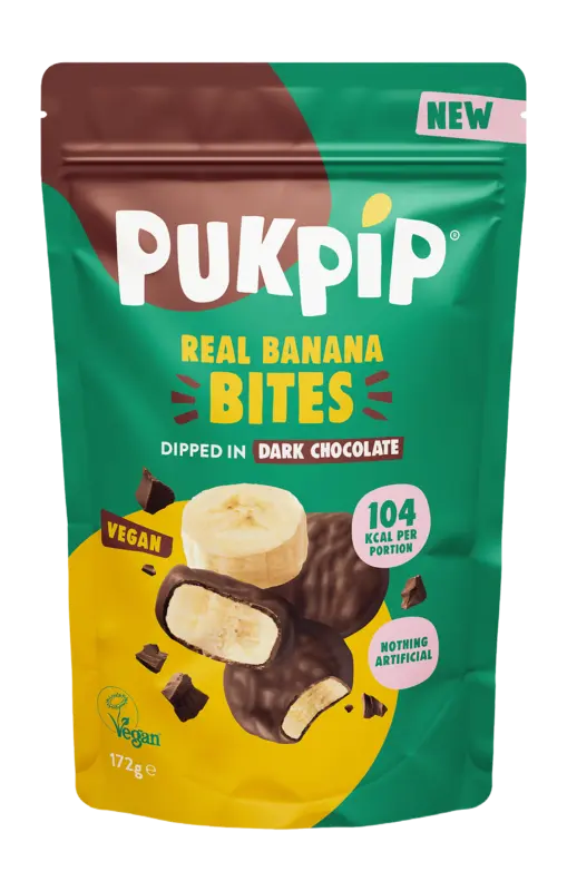 Pukpip Real banana bites dark chocolate