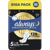 Always Ultra secure night extra wings giga pack