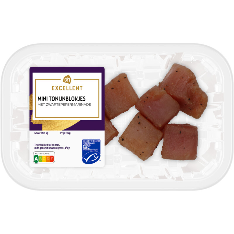 Een afbeelding van AH Excellent Mini tonijnblokjes