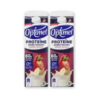 Optimel Proteine drinkyoghurt aardbei banaan 2pk