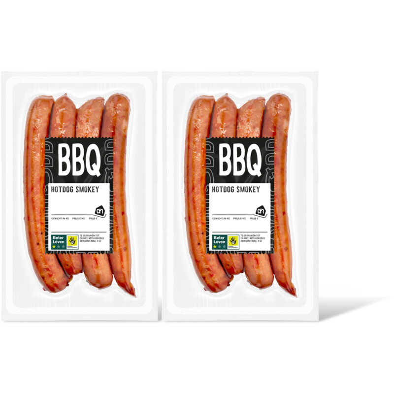 AH BBQ hotdog smokey 2-pack