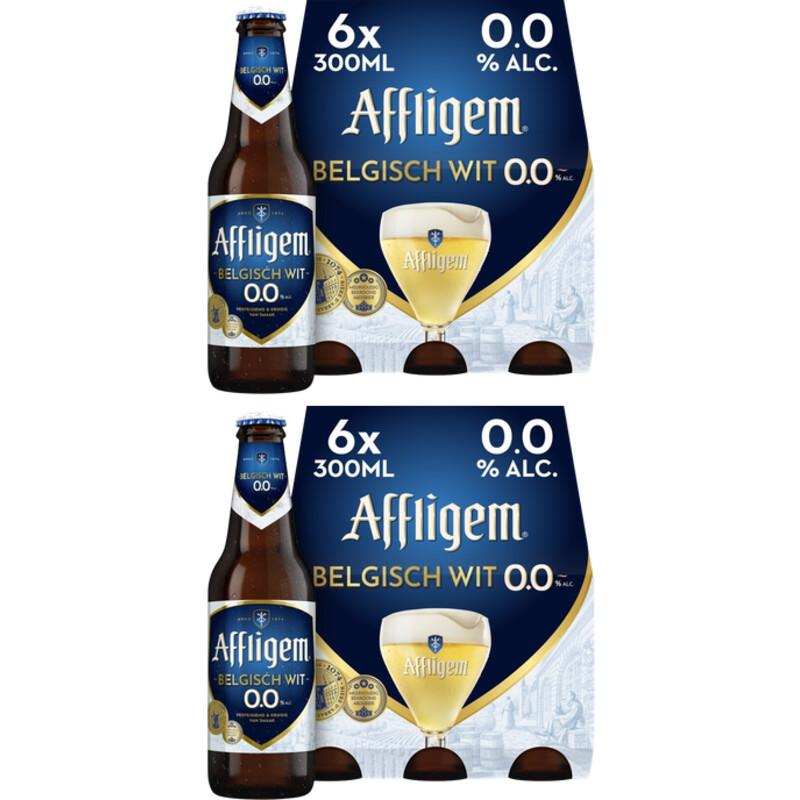 Een afbeelding van Affligem Belgisch wit 0.0 abdijbier 12-pack