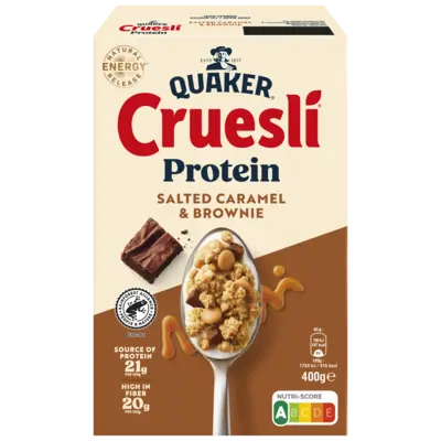 pdp-image-Quaker Cruesli protein salted caramel & brownie