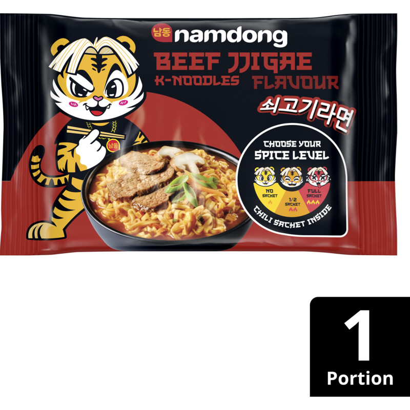 Een afbeelding van Namdong Beef jjigae k-noodles flavour