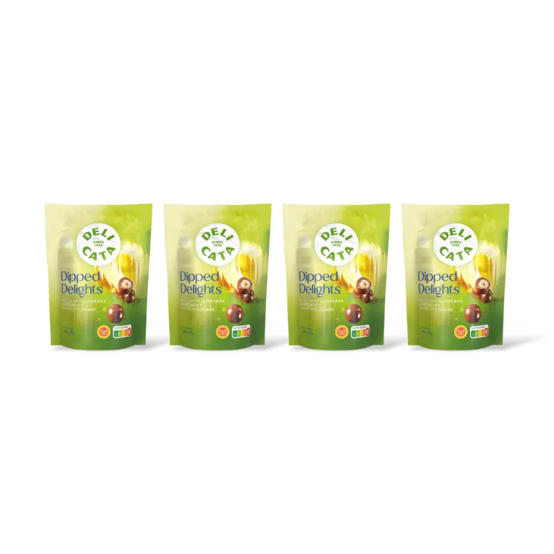 Delicata delights hazelnoot melkchocolade 4-pack