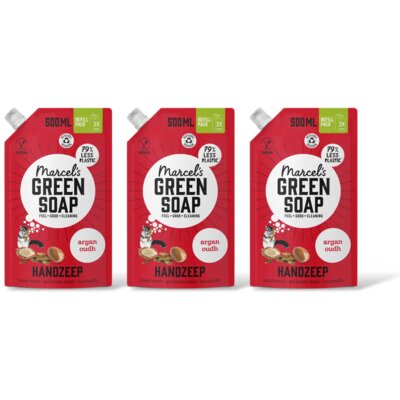 pdp-image-Marcel's Green Soap Handzeep argan & oudh navulling 3pack