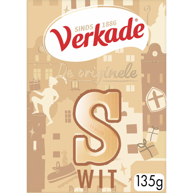 Een afbeelding van Verkade Chocoladeletter wit