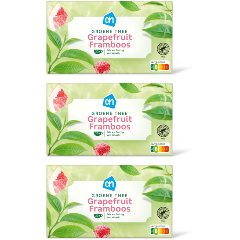 AH Groene thee grapefruit framboos 3-pack