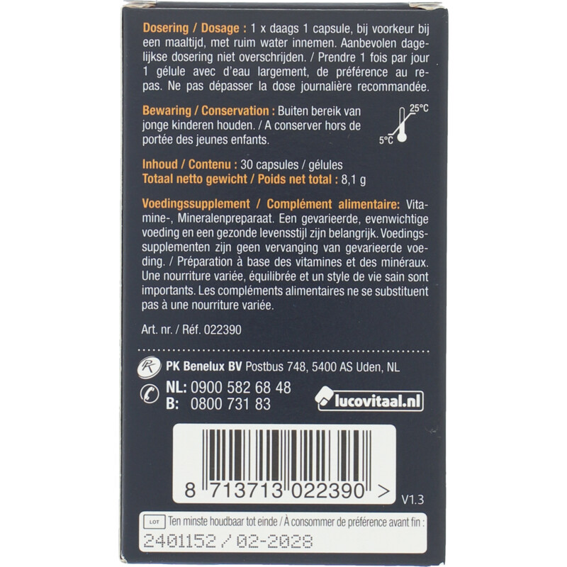 Een afbeelding van Lucovitaal Ogen, scherp zien & vochtbalans capsules