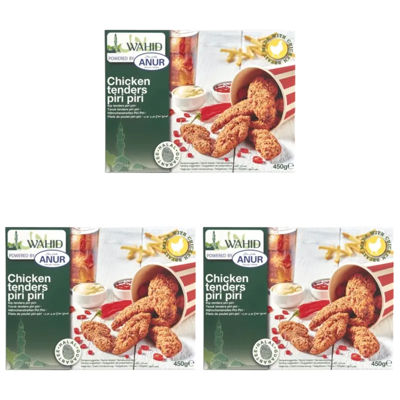 Halal chicken tenders piri piri 3-pack