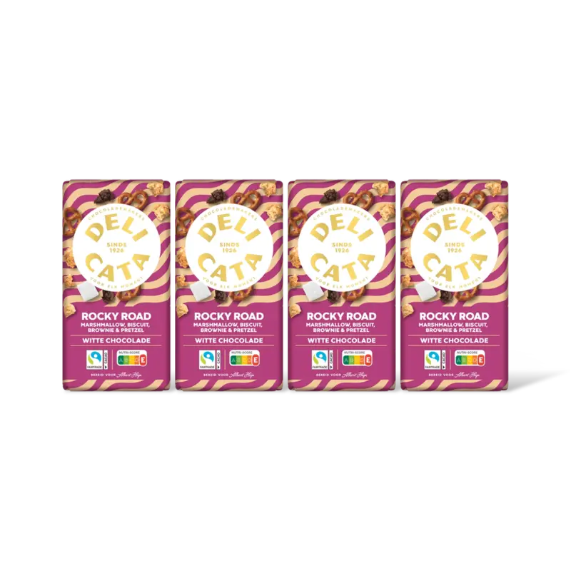 Delicata Reep rocky road witte chocolade 4-pack